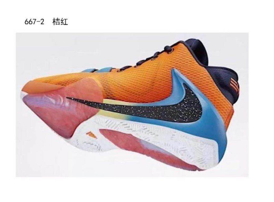 Nike Zoom Freak 1 Orange Black Blue Shoes